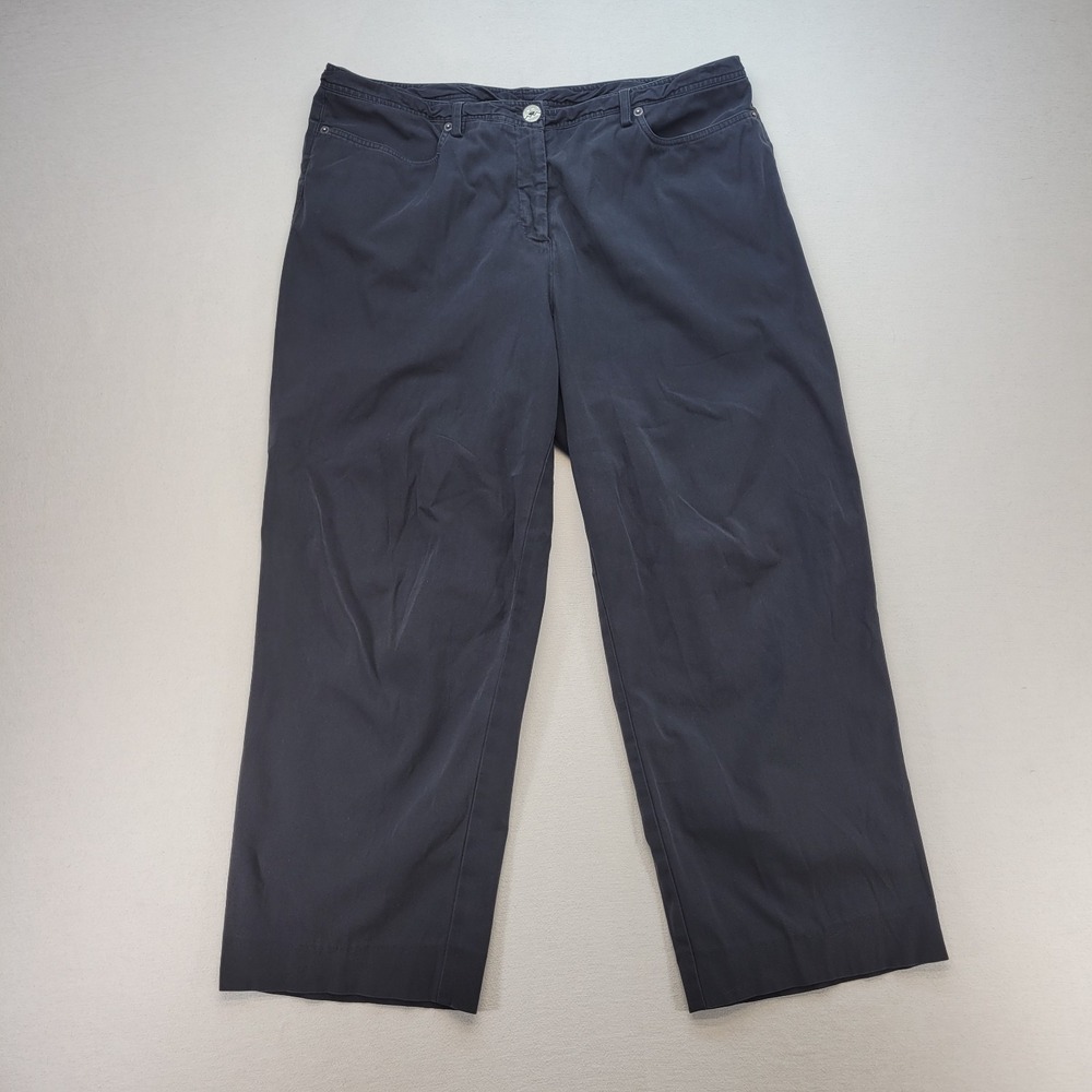 Nina McLemore Pants Womens 16 Black Straight Stretch Office Work Career USA Made